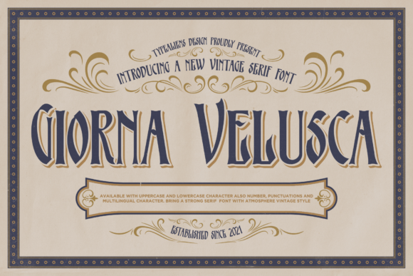 Giorna Velusca: A Bold Display Font