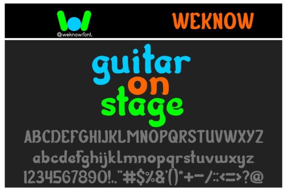Guitar on Stage: A Cool Display Font