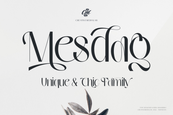 Mesdag: A Stylish Display Font