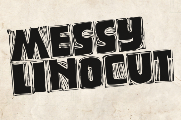 Messy Linocut Font for Business