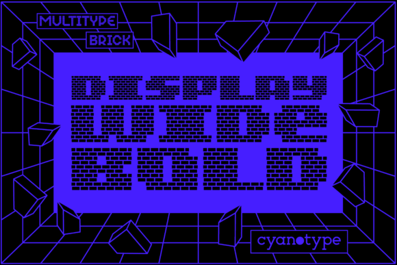 MultiType Brick Display Wide Bold Font